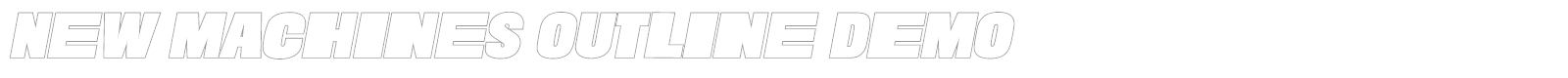 New Machines font preview
